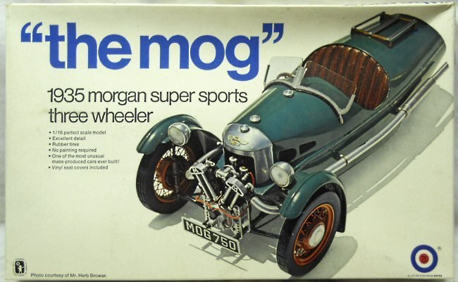 Entex 1/16 1935 Morgan Super Sports Three Wheeler 'The Mog' 'Moggie', 8465 plastic model kit